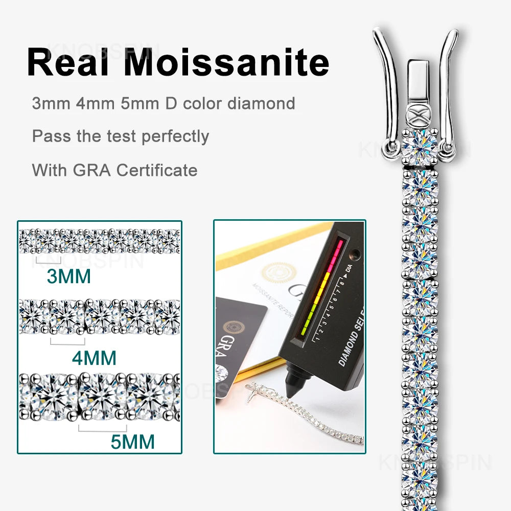 π Pulsera de Moissanita Real con Certificado GRA: Brillo y Elegancia en Cada Detalle π