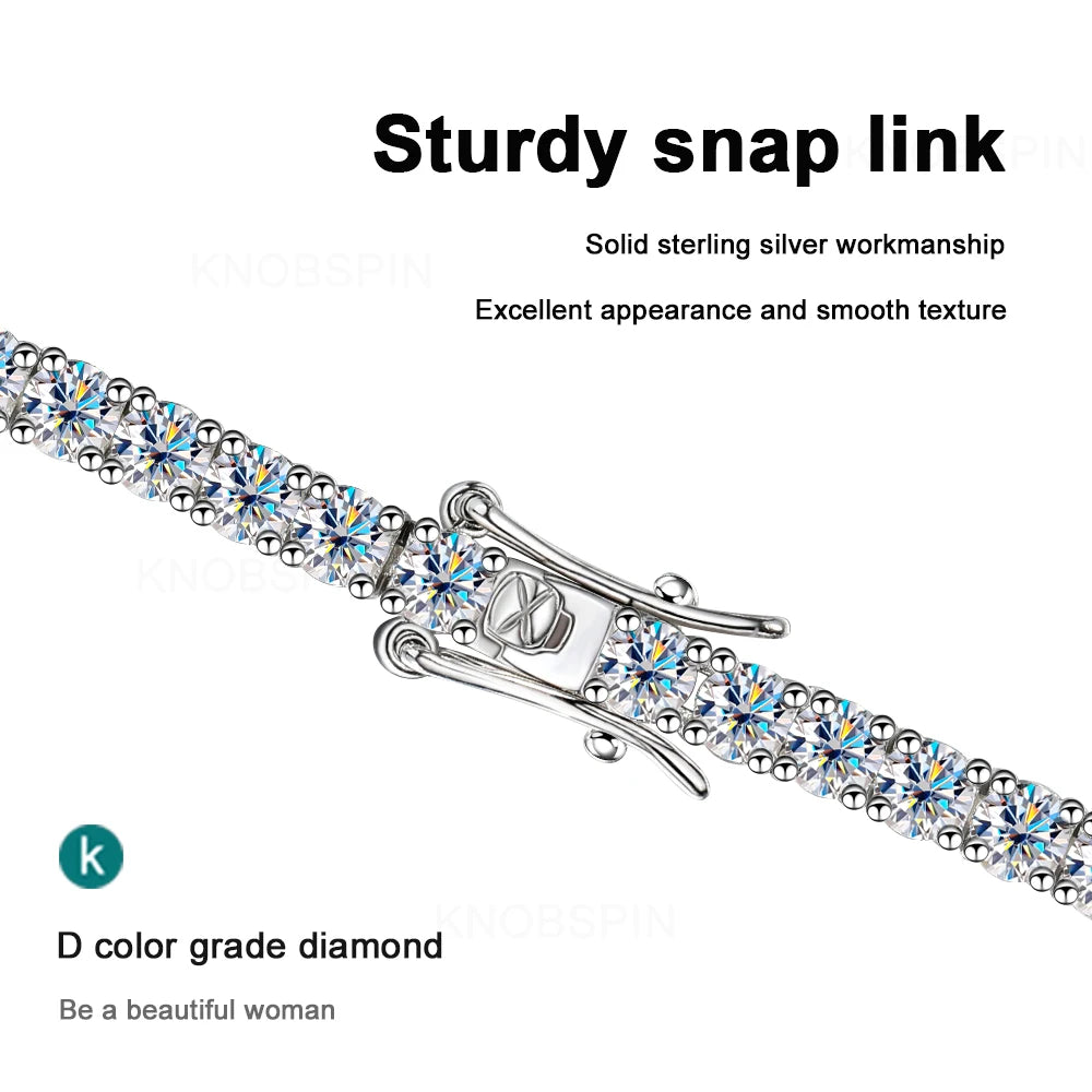 π Pulsera de Moissanita Real con Certificado GRA: Brillo y Elegancia en Cada Detalle π
