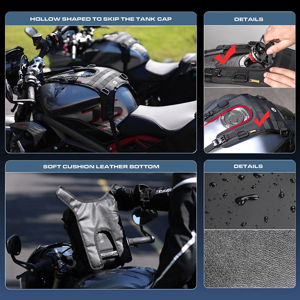 🏍️ Bolsa de Moto Impermeable Rhinowalk: Seguridad y Resistencia para tus Viajes 🏍️