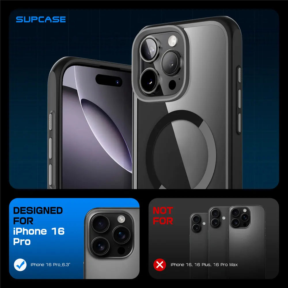 Funda Supcase MagSafe con Botón de Cámara – Compatible iPhone 16 Pro