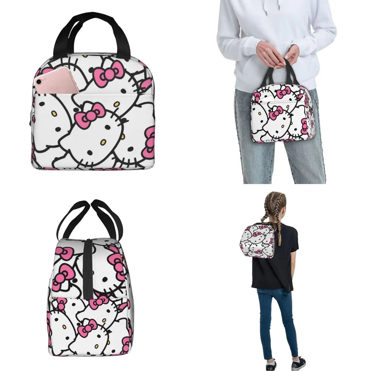 Bolsa Térmica Insulada - Diseños Adorables de Hello Kitty, Snoopy y más