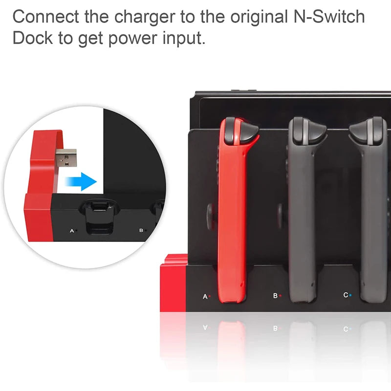 Dock de Carga y Organizador para Joy-Con Nintendo Switch - Compacto y Práctico