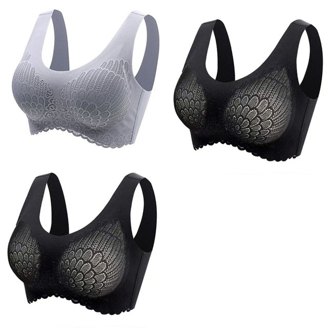 π Pack de 3 Sujetadores de Encaje sin Aros: Comodidad y Elegancia en tu Ropa Interior π