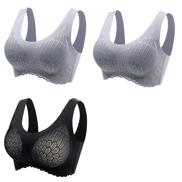 π Pack de 3 Sujetadores de Encaje sin Aros: Comodidad y Elegancia en tu Ropa Interior π