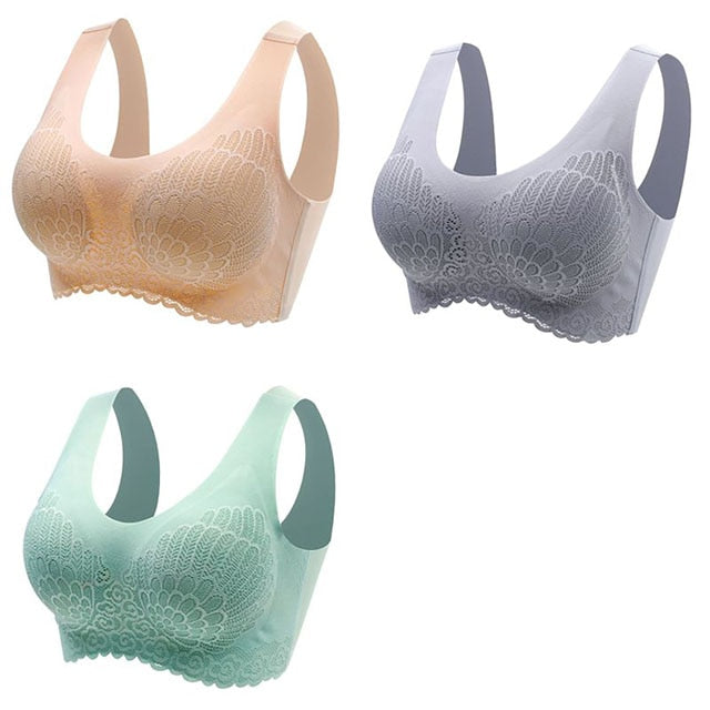 π Pack de 3 Sujetadores de Encaje sin Aros: Comodidad y Elegancia en tu Ropa Interior π