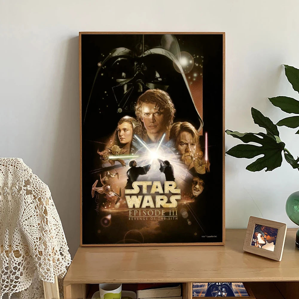Póster de Star Wars Episodio III: La Venganza de los Sith - Tela de Algodón de Alta Calidad 50x70 cm