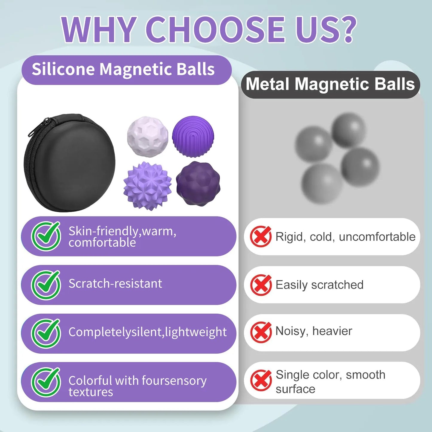 Bolas Sensoriales Magnéticas de Silicona Antiestrés | Alivia Ansiedad y Mejora la Concentración