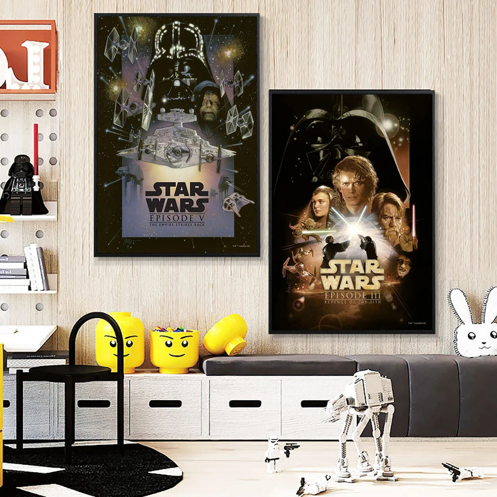 Póster de Star Wars Episodio III: La Venganza de los Sith - Tela de Algodón de Alta Calidad 50x70 cm