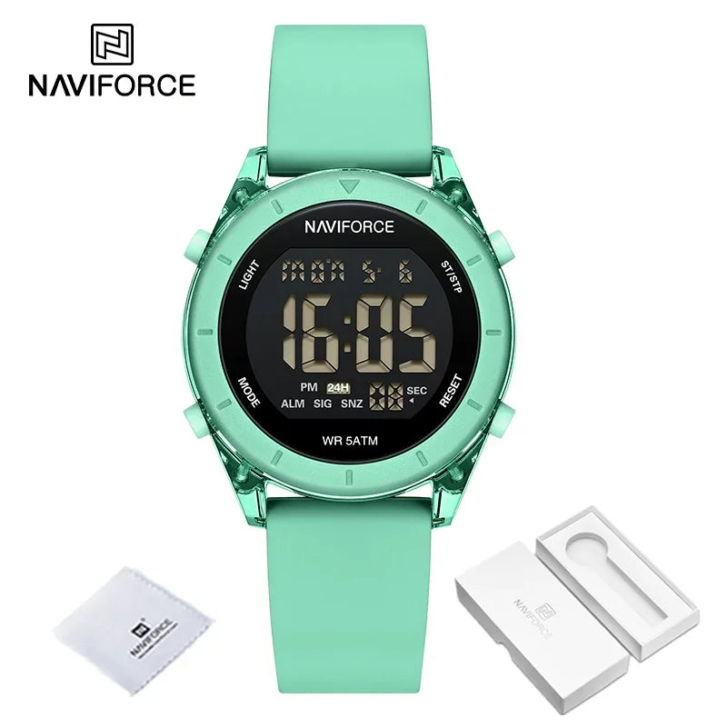 Reloj Digital Deportivo Naviforce para Mujer - Diseño Moderno y Funcional