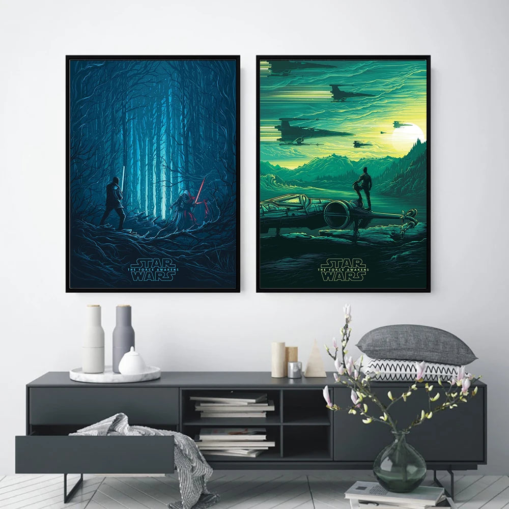 Póster de Star Wars Episodio III: La Venganza de los Sith - Tela de Algodón de Alta Calidad 50x70 cm
