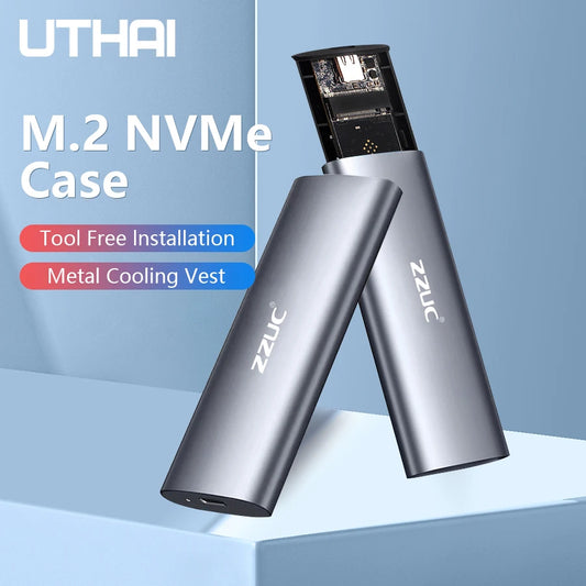 Carcasa Externa M.2 NVMe/SATA USB-C 10Gbps | Adaptador SSD a USB para Disco M.2 2280/2260/2242/2230