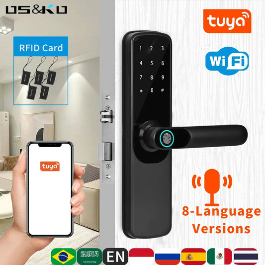 🔒 Cerradura Inteligente Tuya con Huella y WiFi: Seguridad y Conveniencia en tu Hogar 🔒