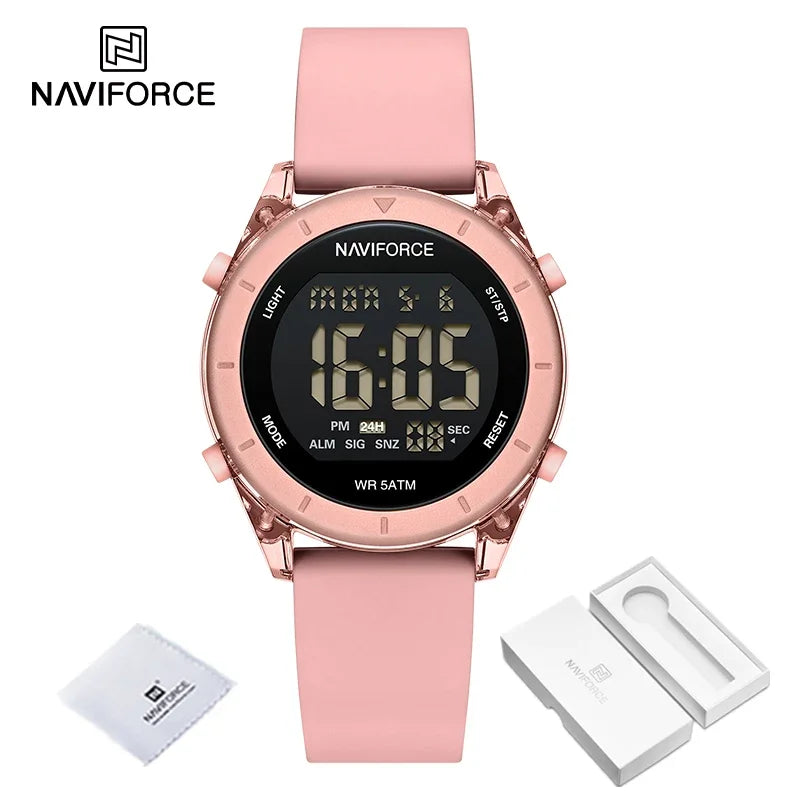 Reloj Digital Deportivo Naviforce para Mujer - Diseño Moderno y Funcional