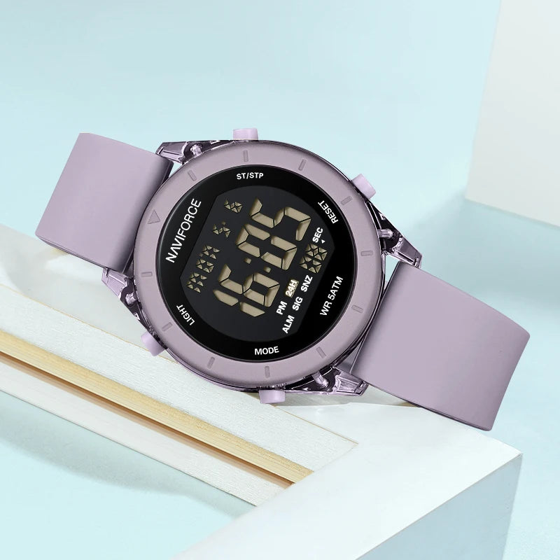 Reloj Digital Deportivo Naviforce para Mujer - Diseño Moderno y Funcional