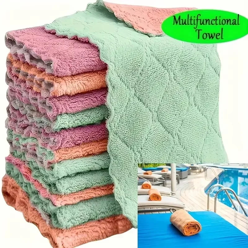 Toallas de Microfibra Premium – Pack Multifuncional (Limpieza, Cocina, Auto, Deporte)