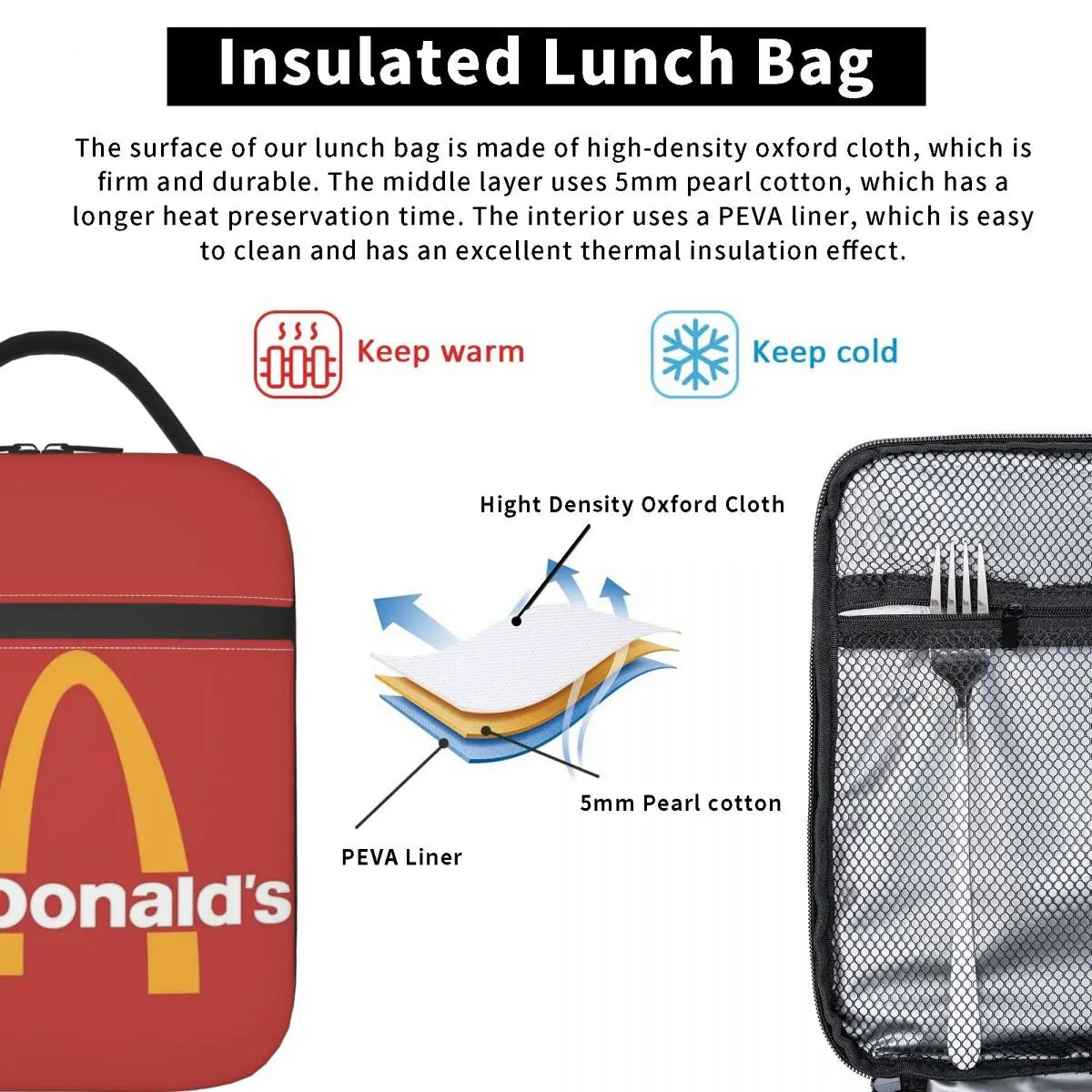 Lonchera Térmica McDonald's - Mantén tus Comidas Frescas y Calientes