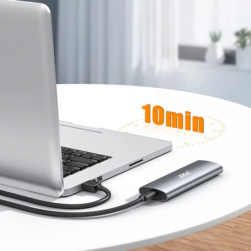 Carcasa Externa M.2 NVMe/SATA USB-C 10Gbps | Adaptador SSD a USB para Disco M.2 2280/2260/2242/2230