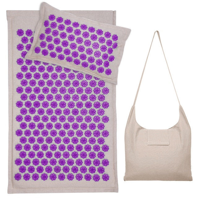 🌸 Set de Esterilla de Acupresión y Almohada: Relajación y Alivio del Dolor 🌸